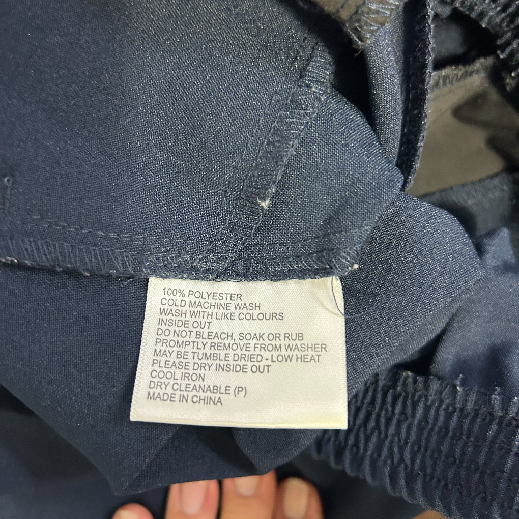 Black Pepper Navy Straight Leg Pants - Size 14