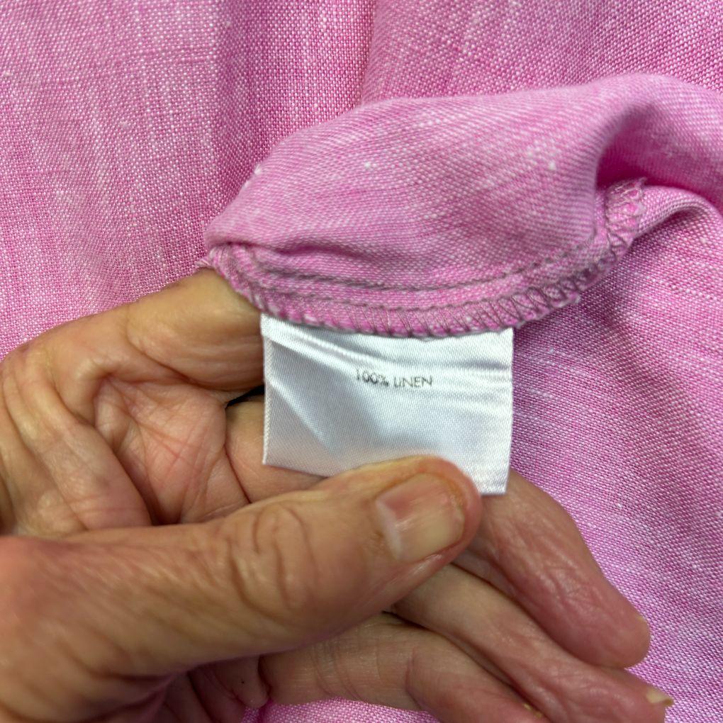 Autograph Pink Linen Top - Size 16