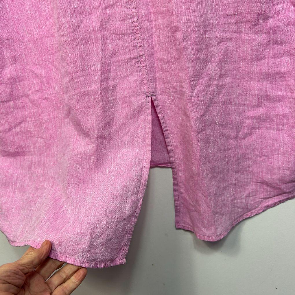 Autograph Pink Linen Top - Size 16