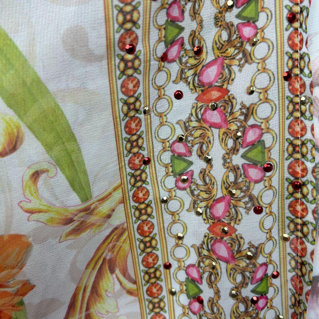 Millers White Floral Kaftan Top - Size 16