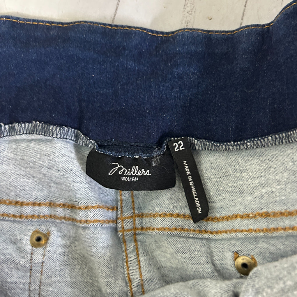 Millers Woman Navy Denim Jeggings - Size 22