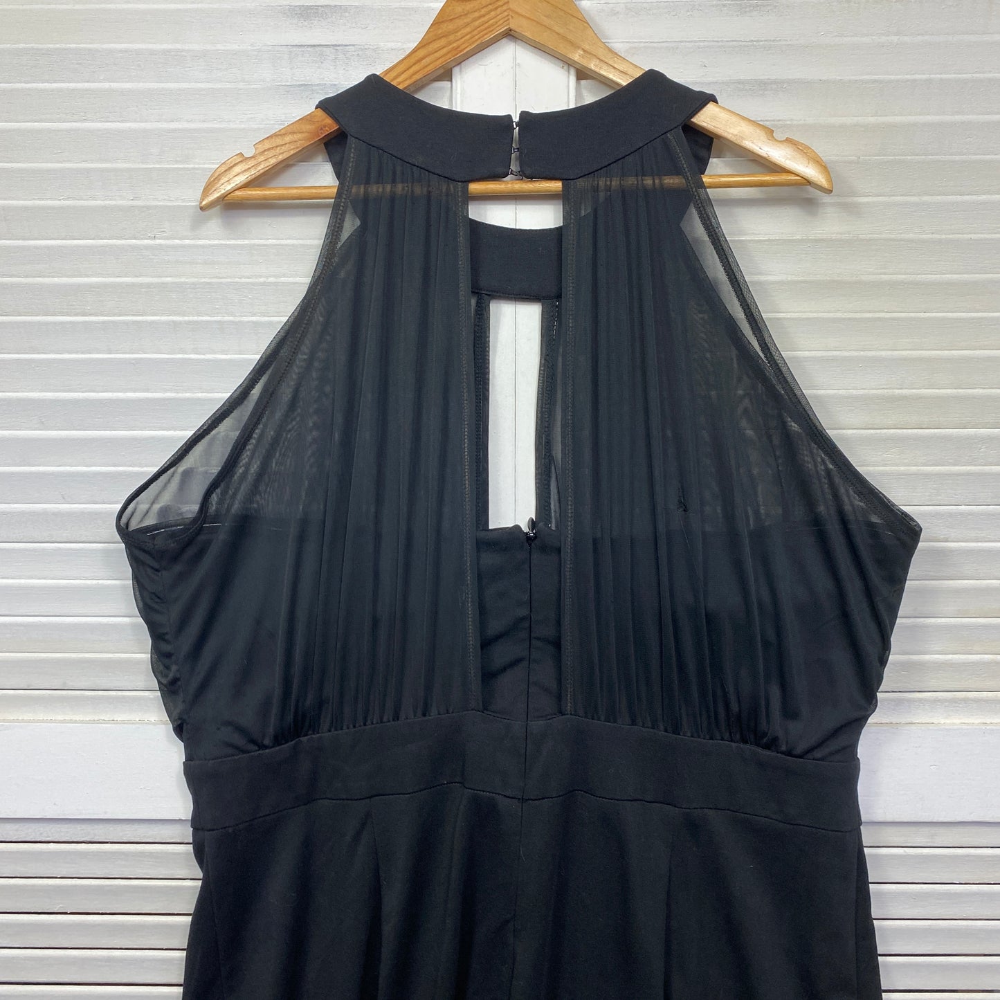 City Chic Dress Size 20 Plus Large Blacked Beaded Strapless Halter Neck Cocktail