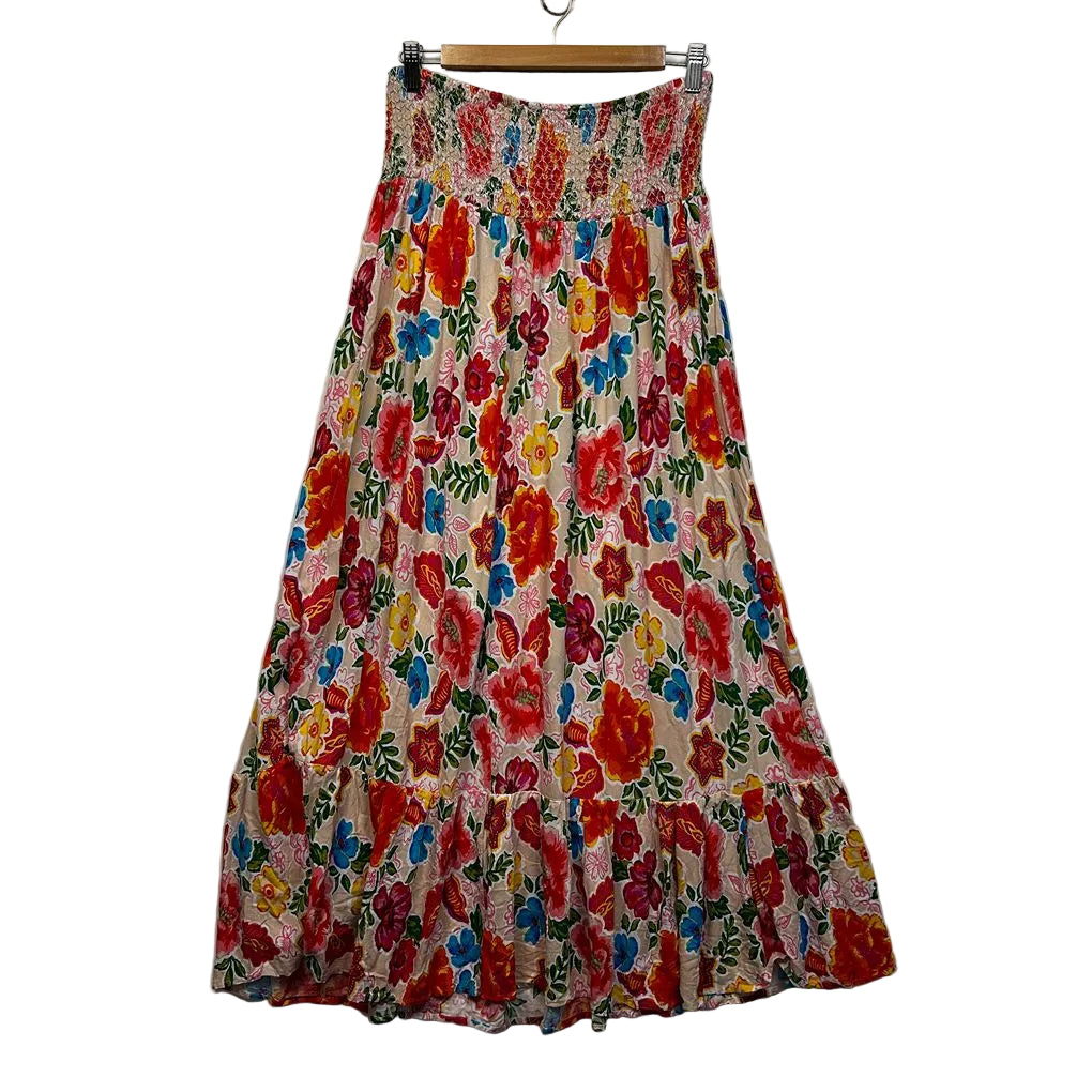 Rockmans Multicoloured Floral Maxi Skirt - Size 12