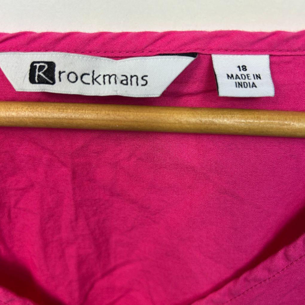 Rockmans Pink Cotton Dress - Size 18