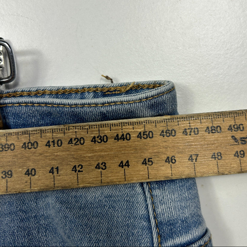 City Chic Light Blue Wide Leg Harley High Rise Crop Jeans - Size 18