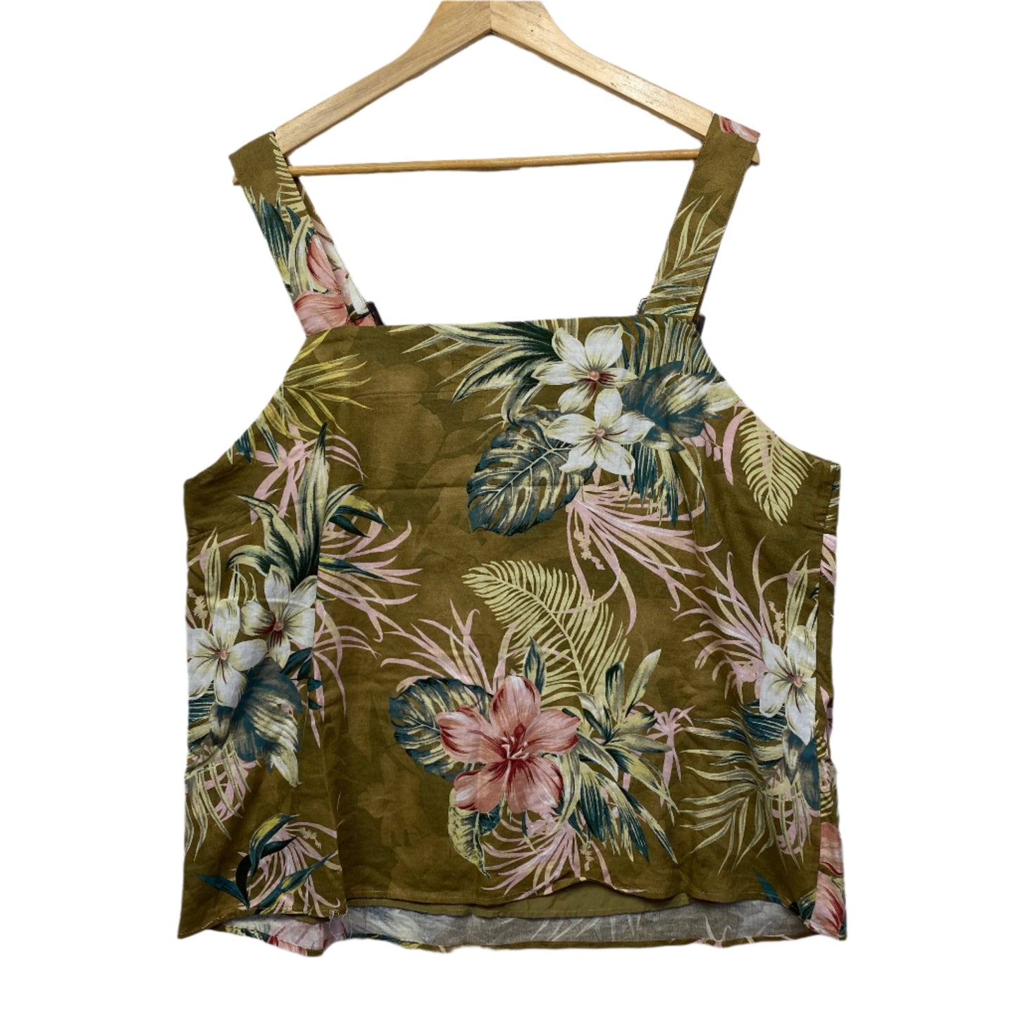 Rockmans Linen Top Size 20 Sleeveless Floral