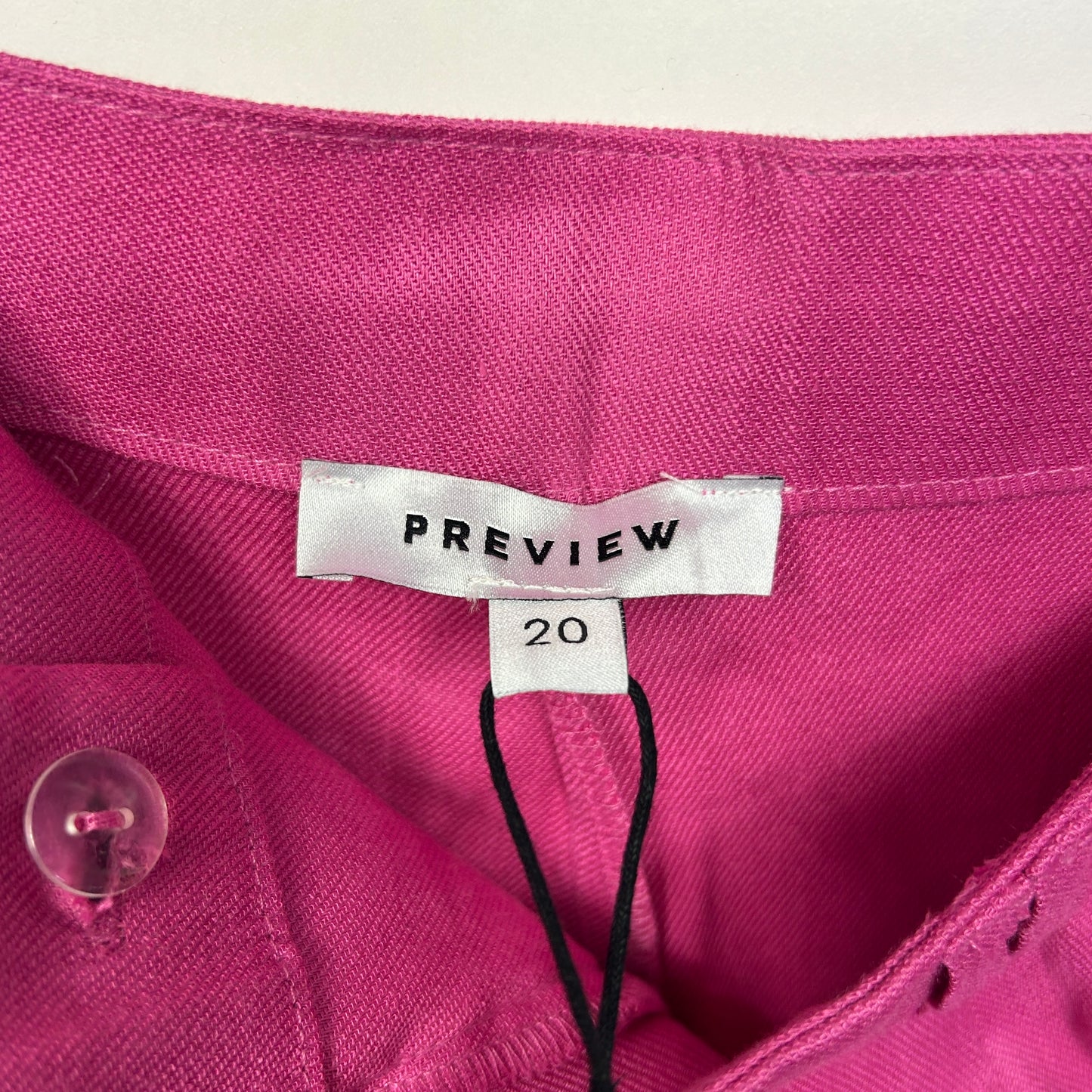 Preview Pants Size 20 Pink Pockets Wide Leg Linen Blend New