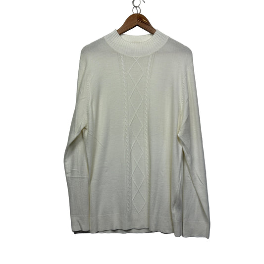 Millers Jumper Size XXL 16 18 White Cable Knit Long Sleeve