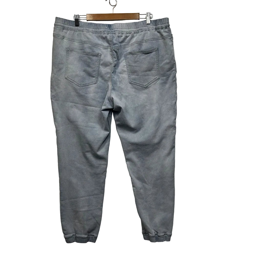 Breakers Light Blue Cotton Joggers - Size 18