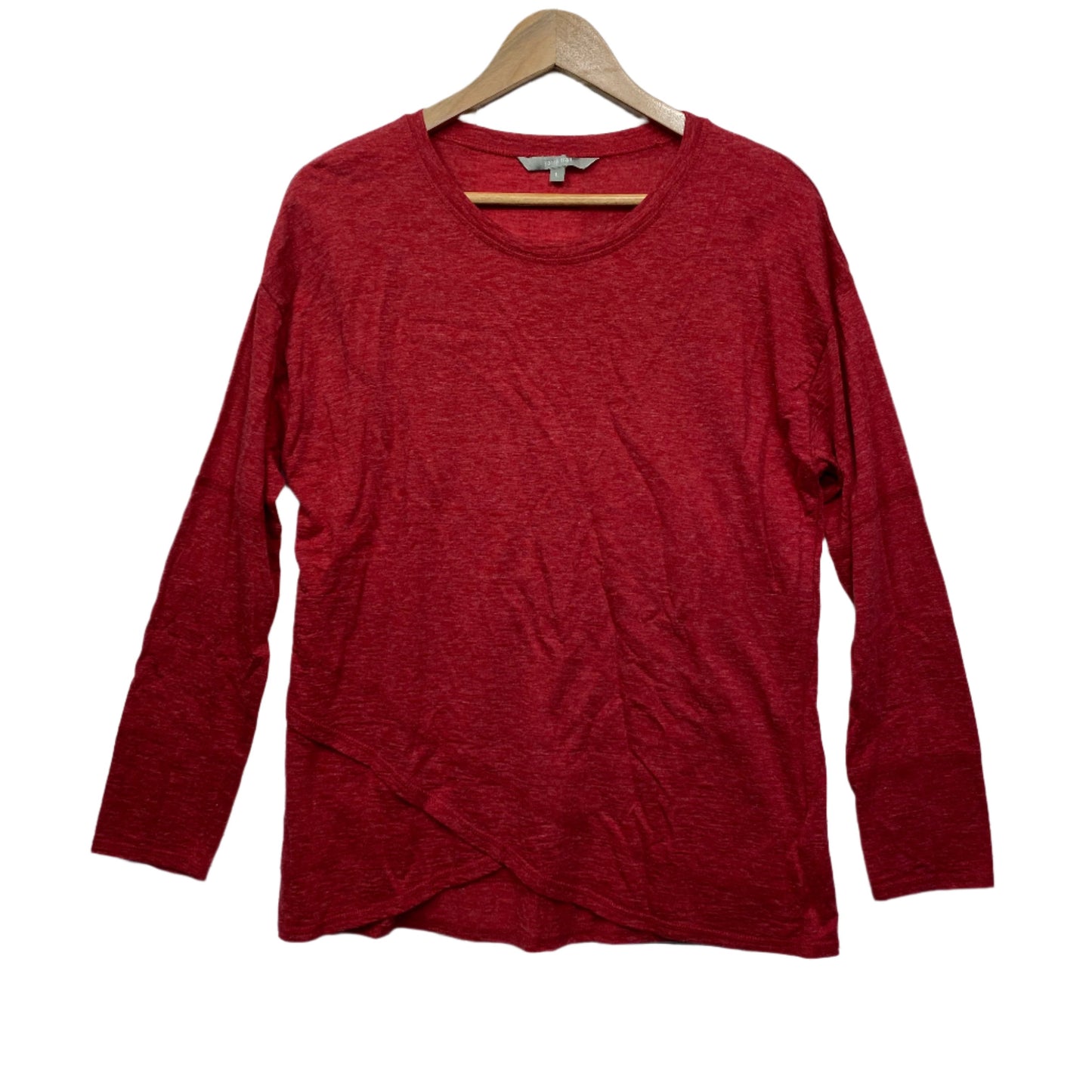 Yarra Trail Wool Blend Top Size 14 Large Long Sleeve Red