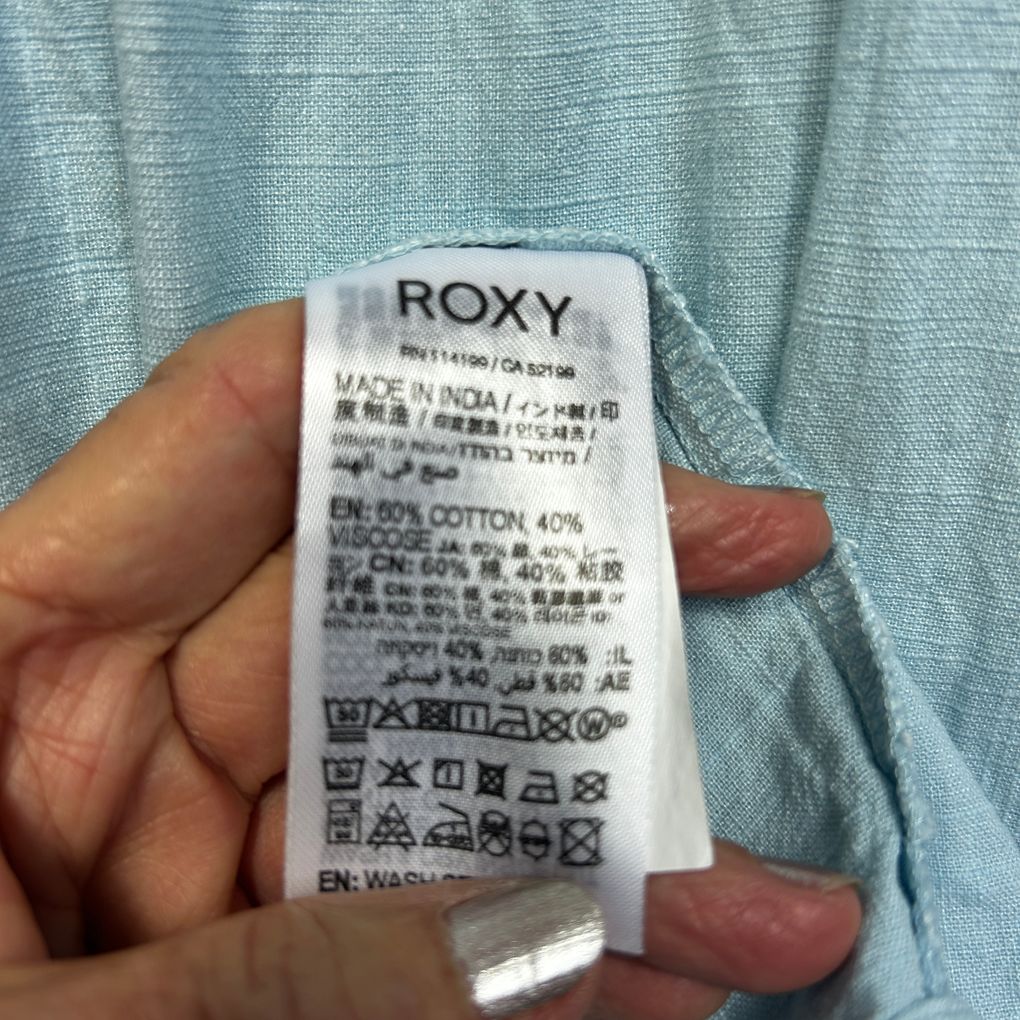 Roxy Blue Cotton Maxi Dress - Size 12