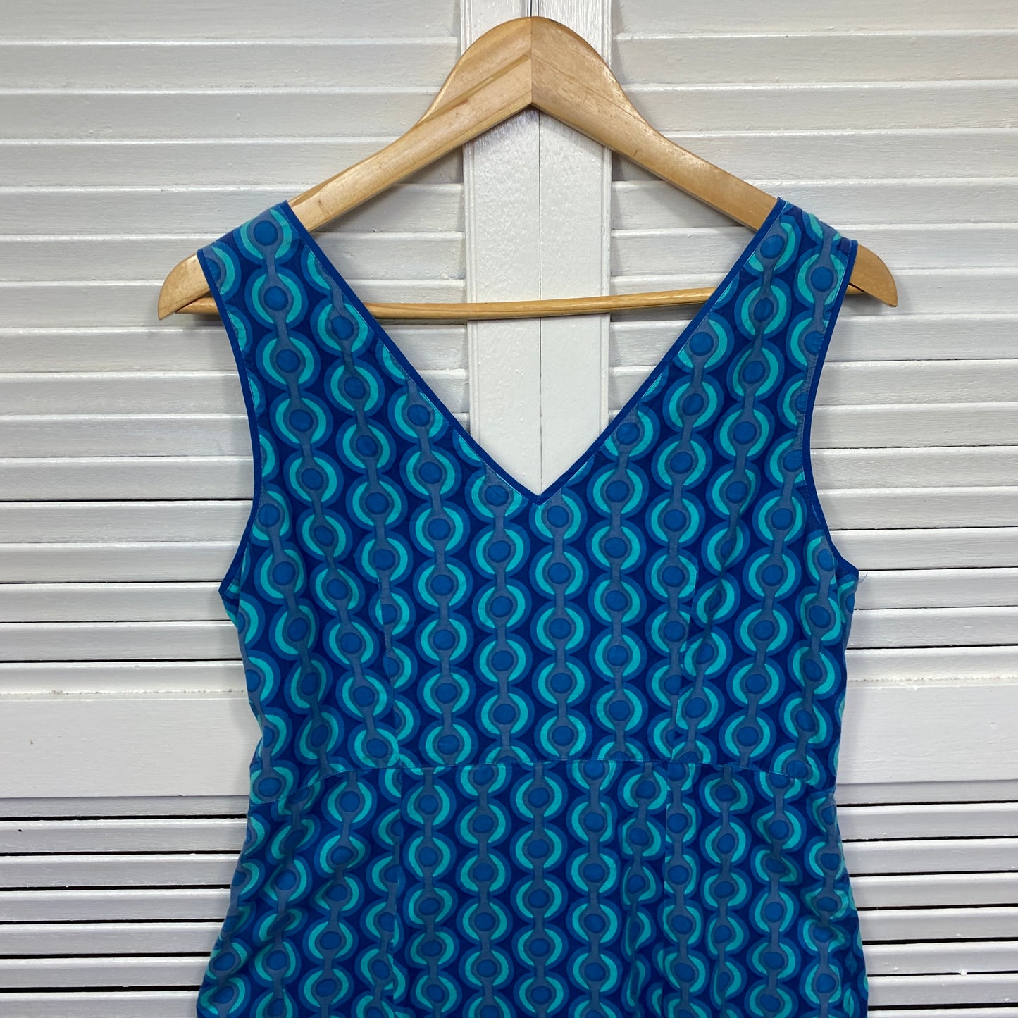 Cotton Diva Dress Size 14 Large Blue Sleeveless Boho