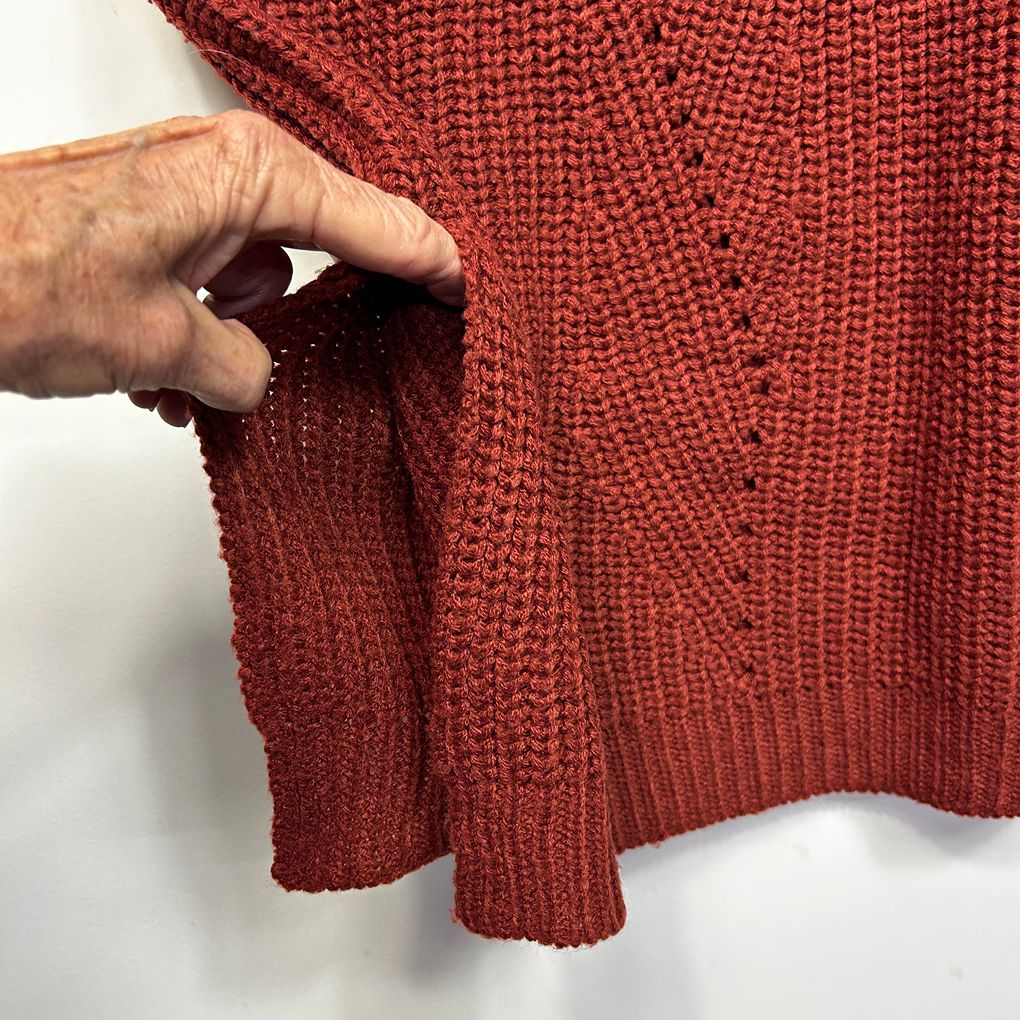 Katies Rust Knit Vest - Size 2XL