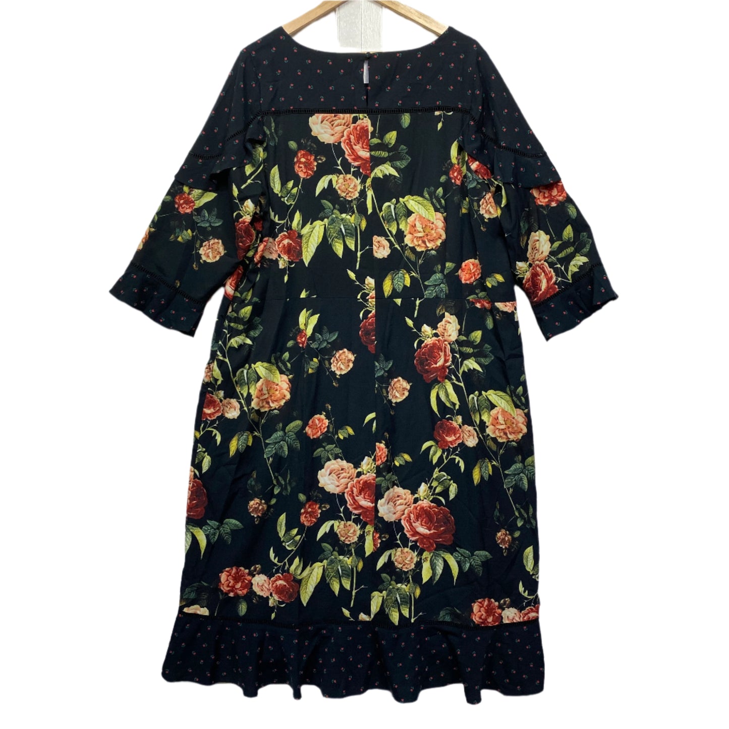 Sara Dress Size 22 Long Sleeve Floral Midi Length