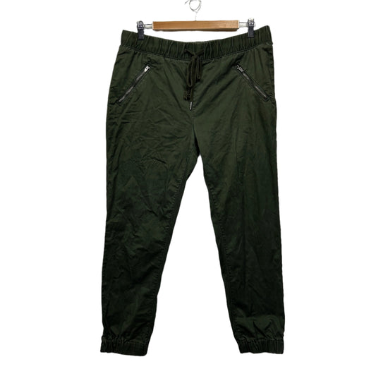 Cotton On The Cuff Chino Pants Size 14 Green Pockets