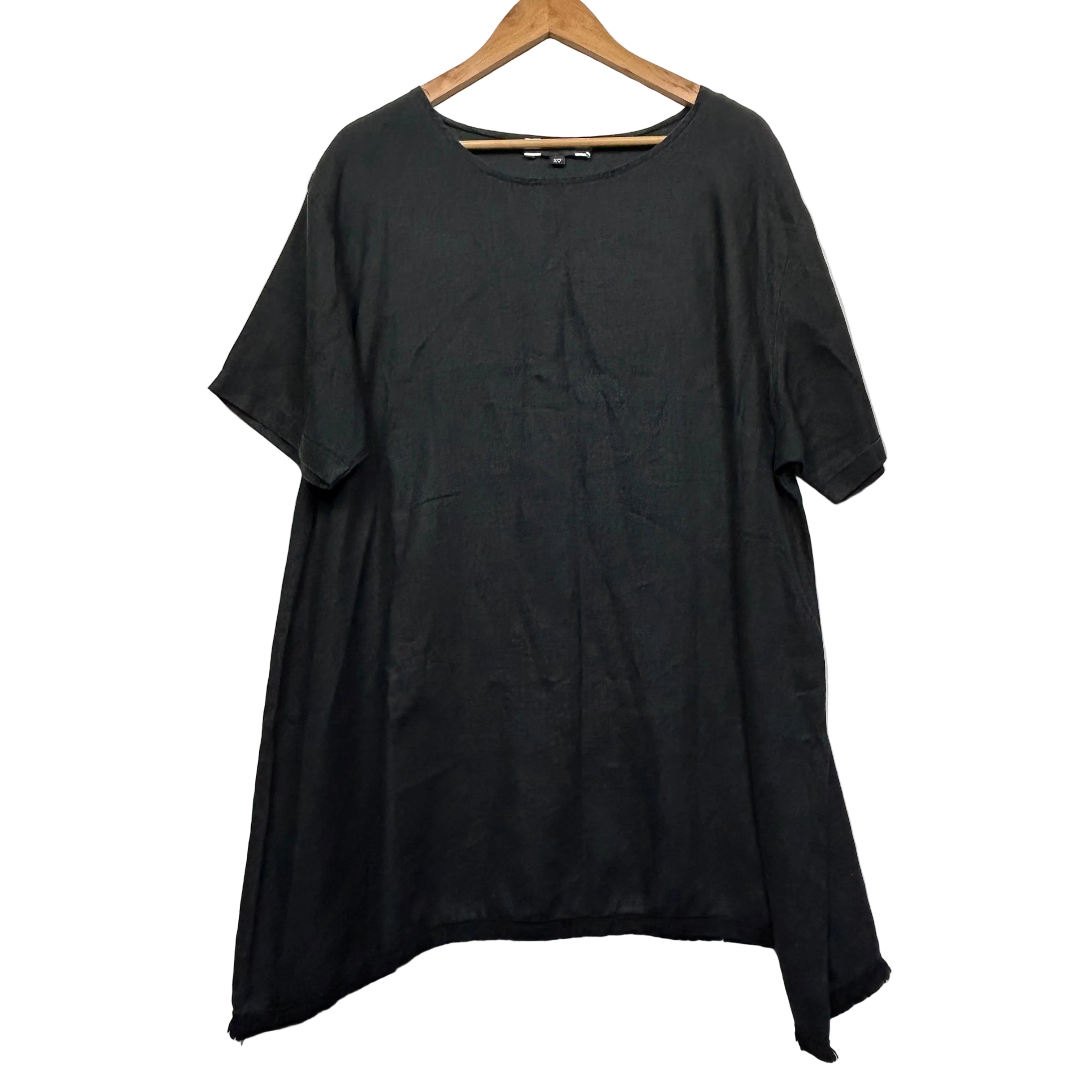 Curate by Trelise Cooper Black Linen Top - Size XL