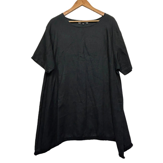Curate by Trelise Cooper Black Linen Top - Size XL