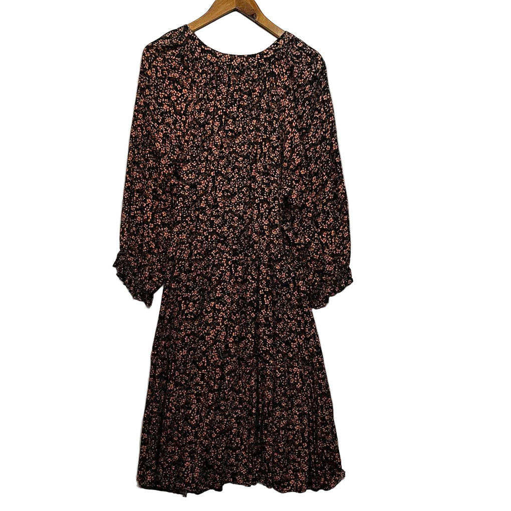 Autograph Black Floral Dress - Size 18
