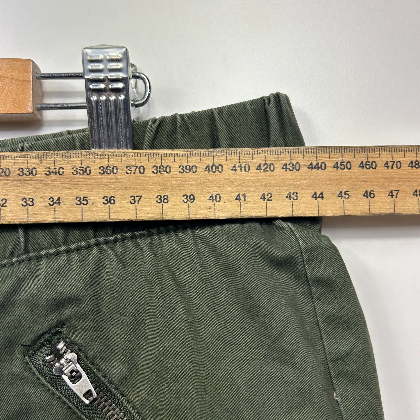 Cotton On The Cuff Chino Pants Size 14 Green Pockets