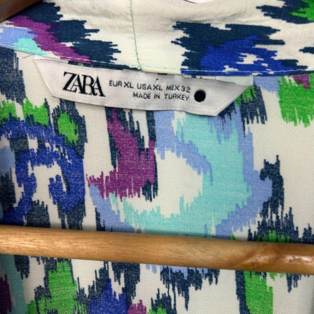 Zara Multicoloured Print Dress - Size XL
