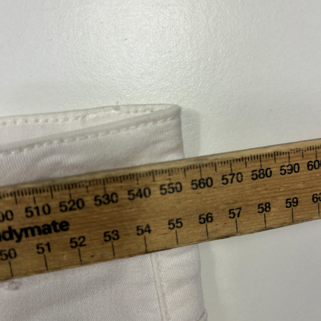 Virtuelle White Crop Denim Jeans - Size 22