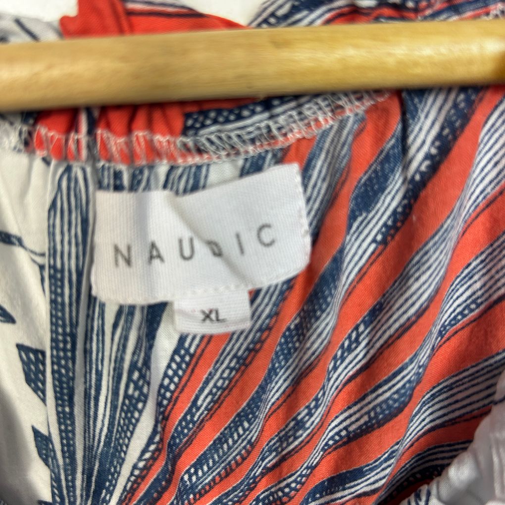 Naudic Red Cotton Maxi Dress - Size XL