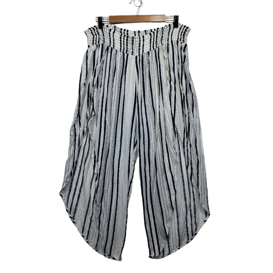 Primark Pants Size 14 Large Black Black Striped Front Spilt