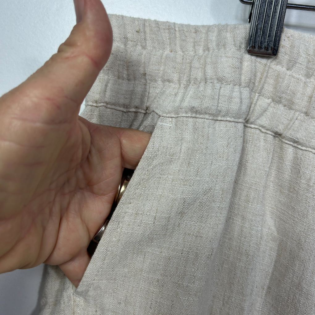 Millers Natural Linen Blend Cargo Crop Pants - Size 22