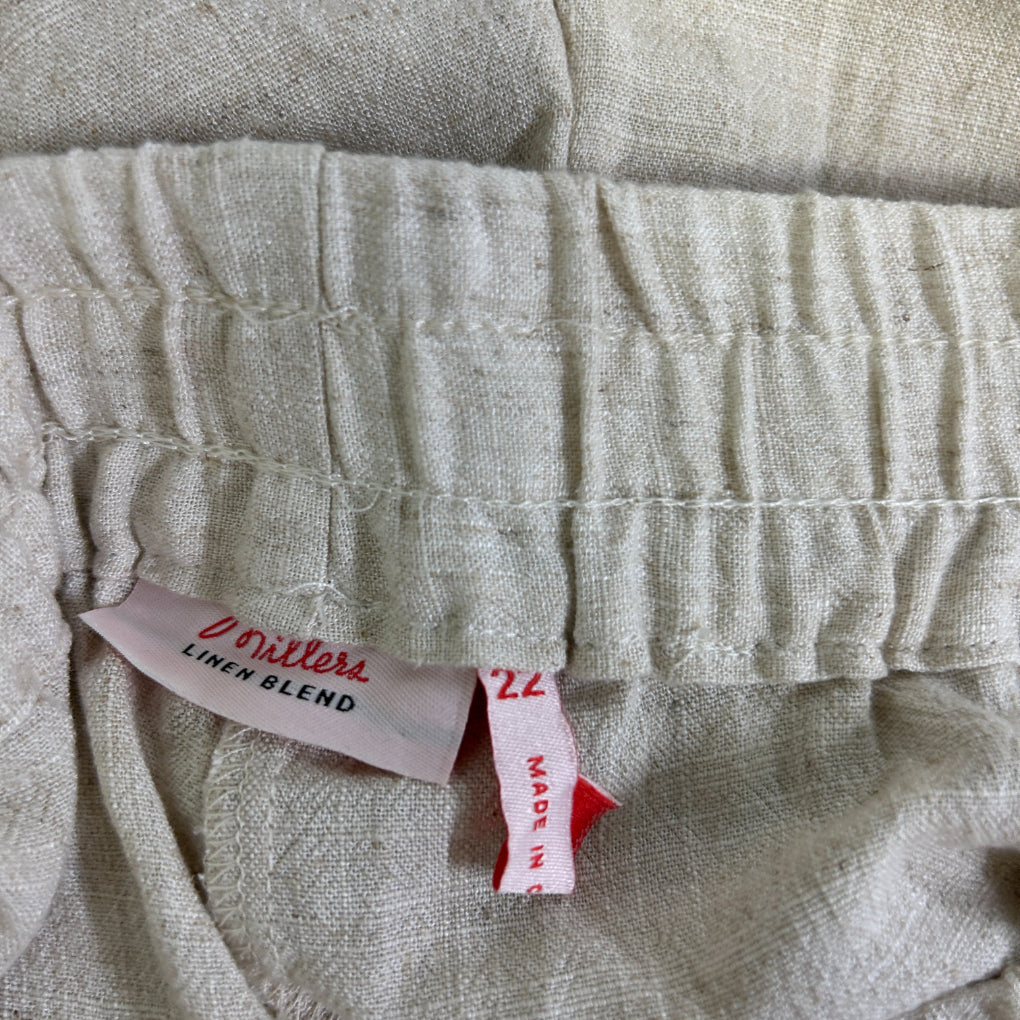 Millers Natural Linen Blend Cargo Crop Pants - Size 22