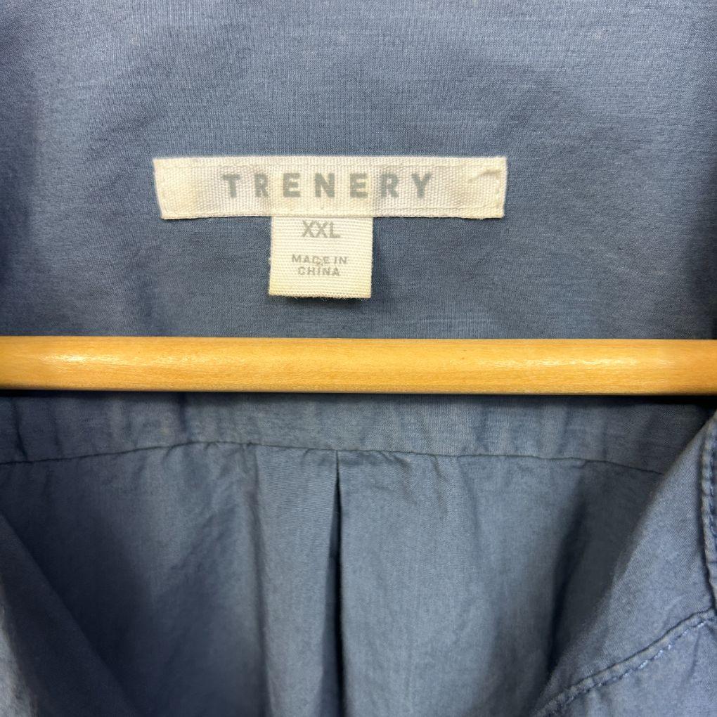 Trenery Blue Cotton Mens Shirt - Size 2XL