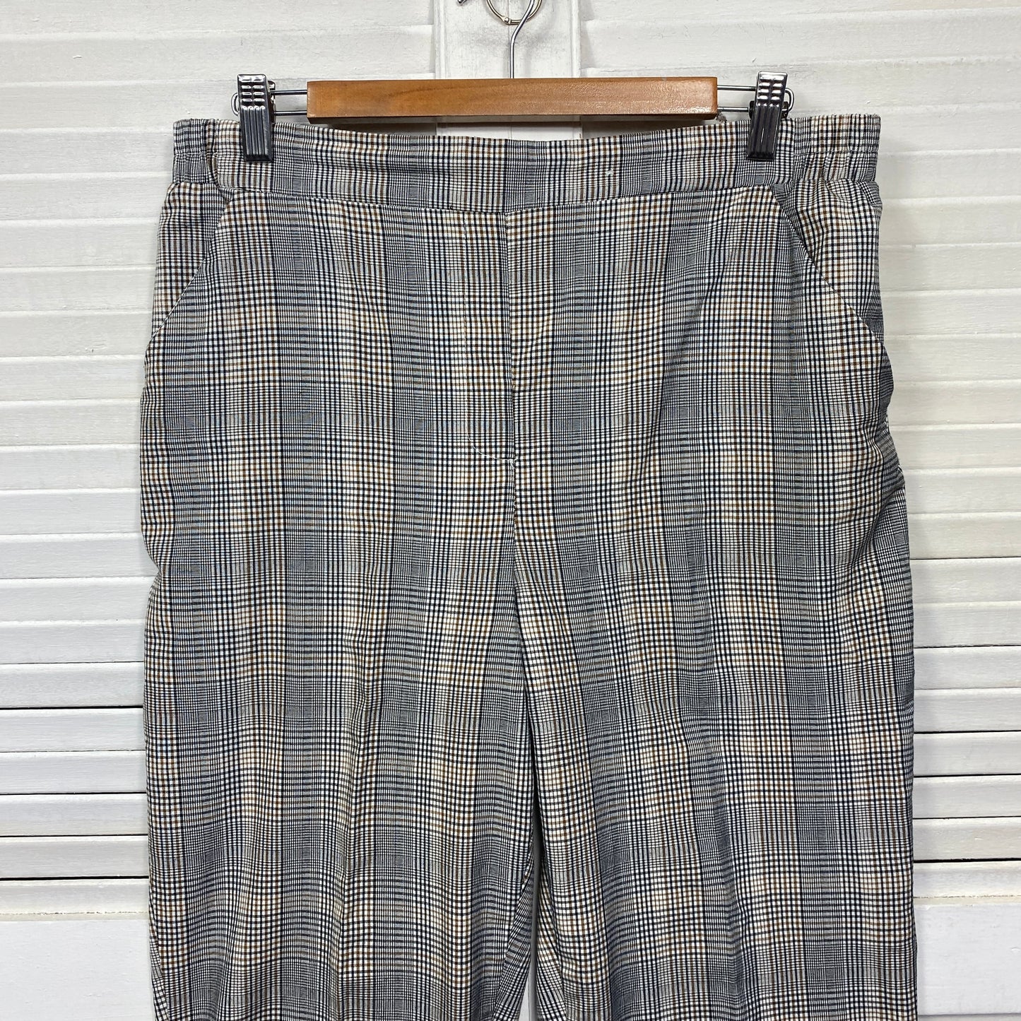 Millers Pants Size 14 Check Pockets Elastic Waist Cropped