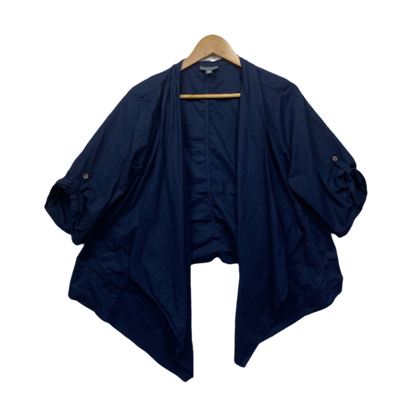 Autograph Crop Jacket Top Size 20 Blue Navy Short Sleeve