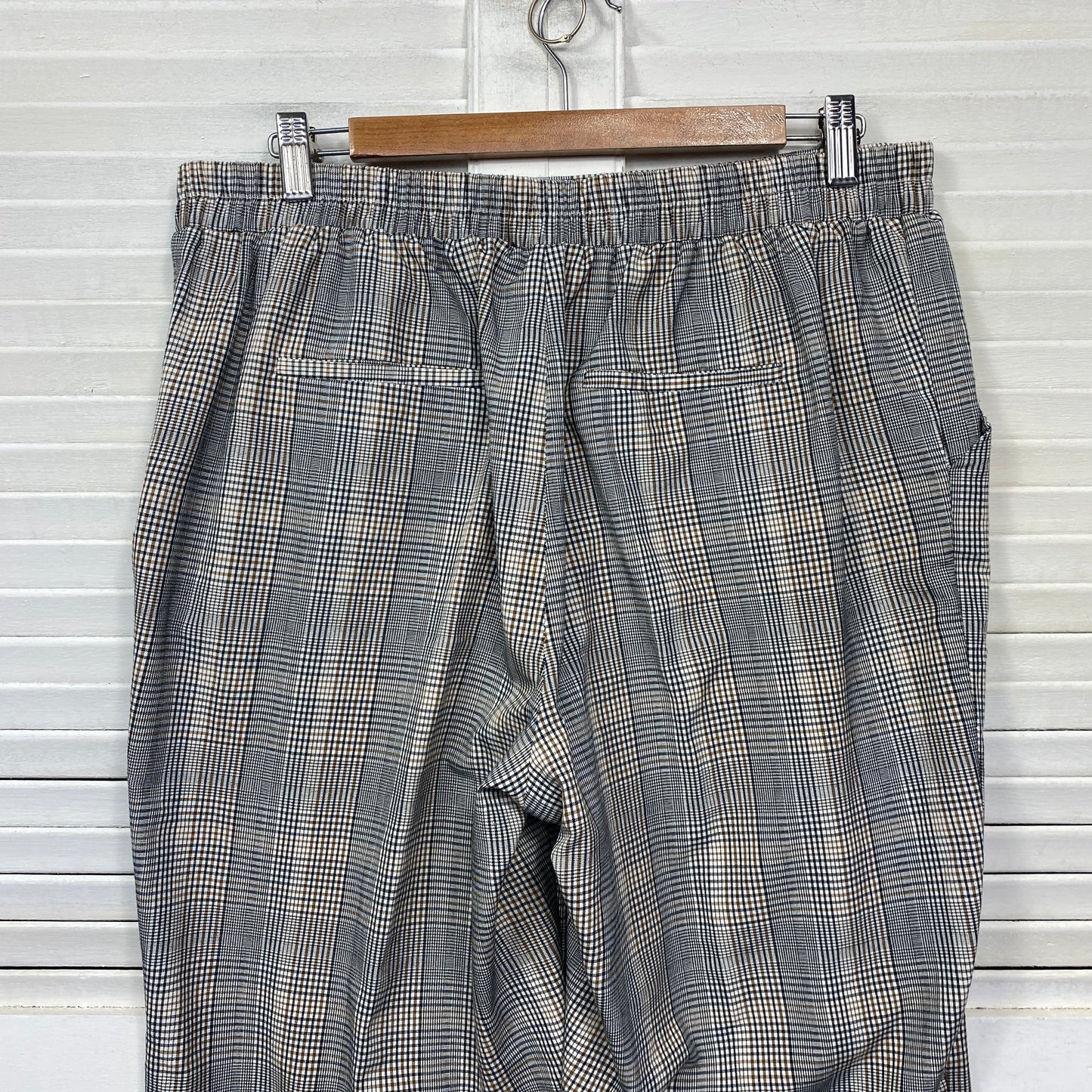 Millers Pants Size 14 Check Pockets Elastic Waist Cropped