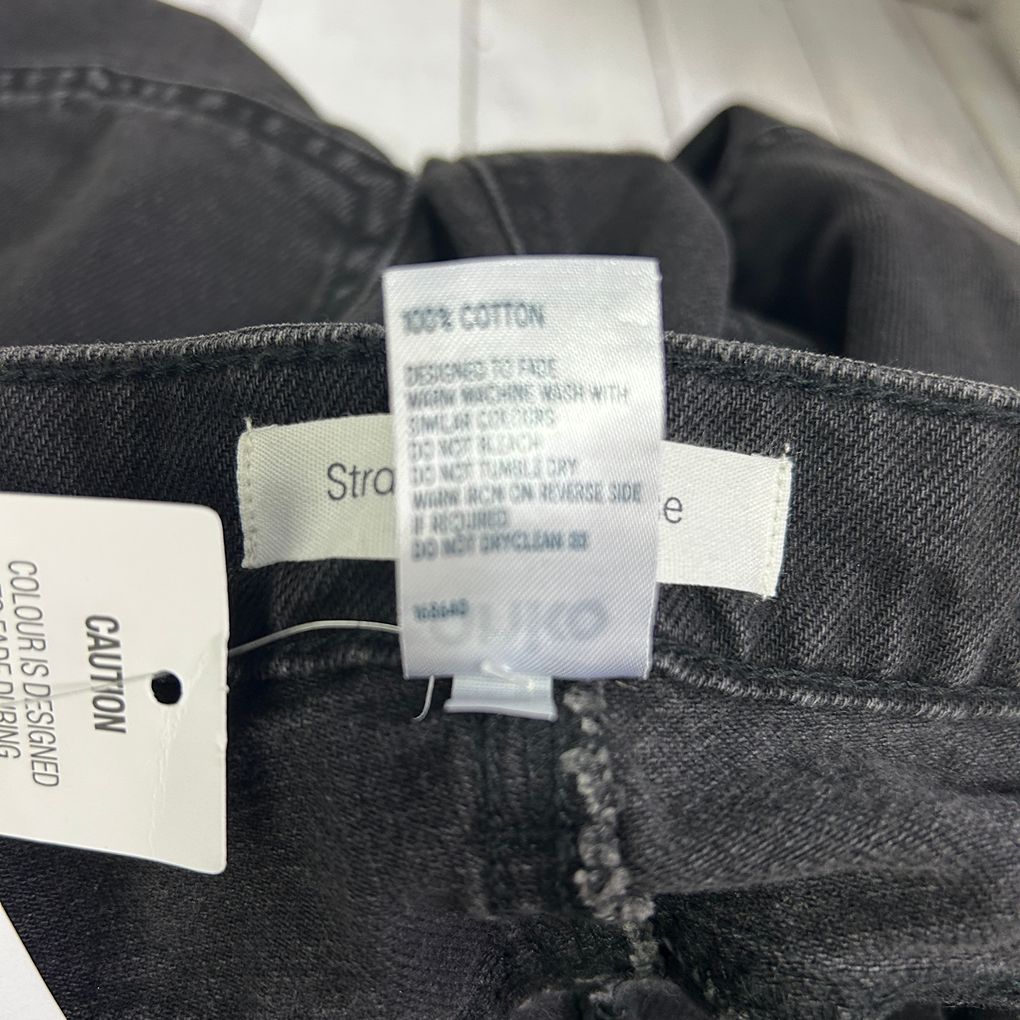 Anko Black Straight Leg High Rise Jeans - Size 18