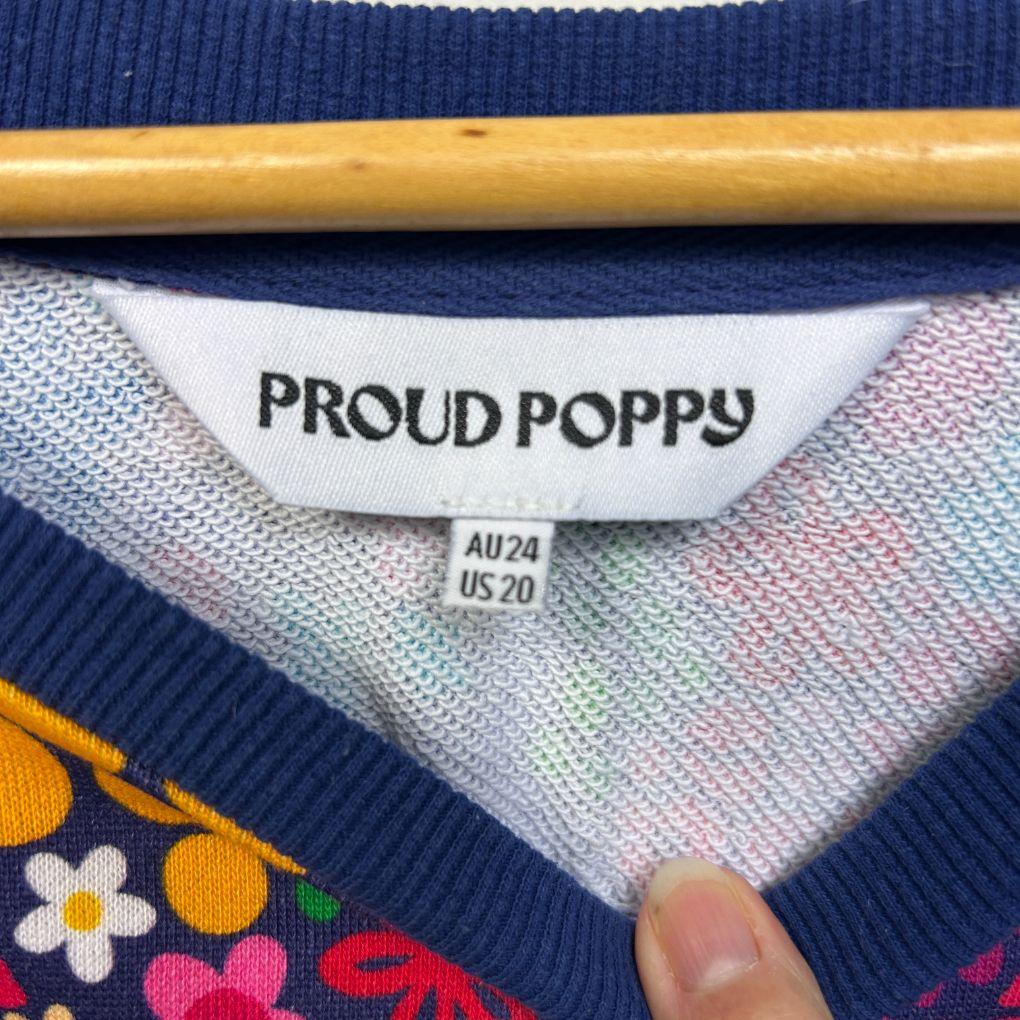 Proud Poppy Multicoloured Floral Cotton Jumper - Size 24