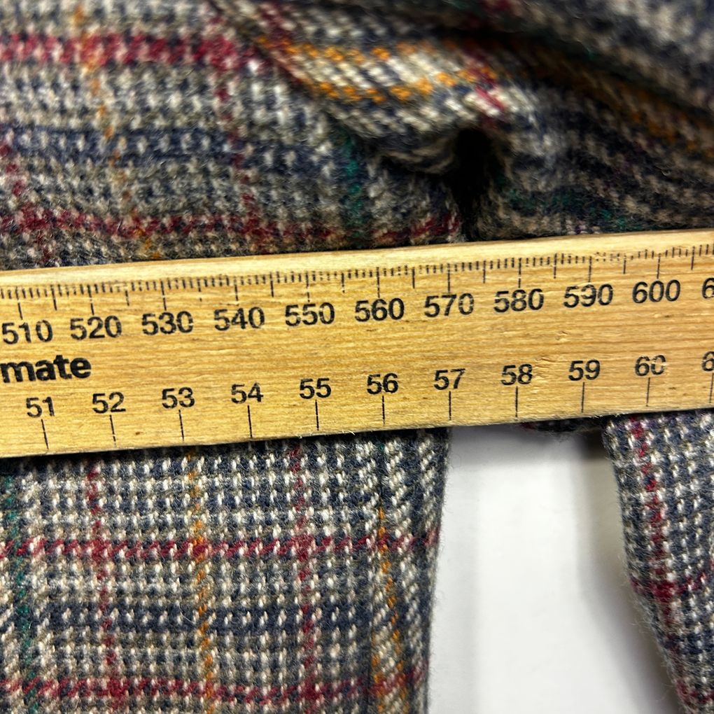 Vintage Wool Brown Oversized Boxy Check Tweed Blazer Size 18/20