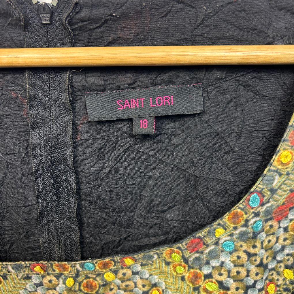 Saint Lori Black Cotton Top - Size 18