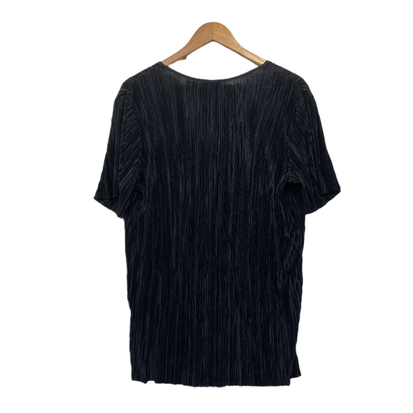 Bardot Top Size 14 Black Short Sleeve Pleated New