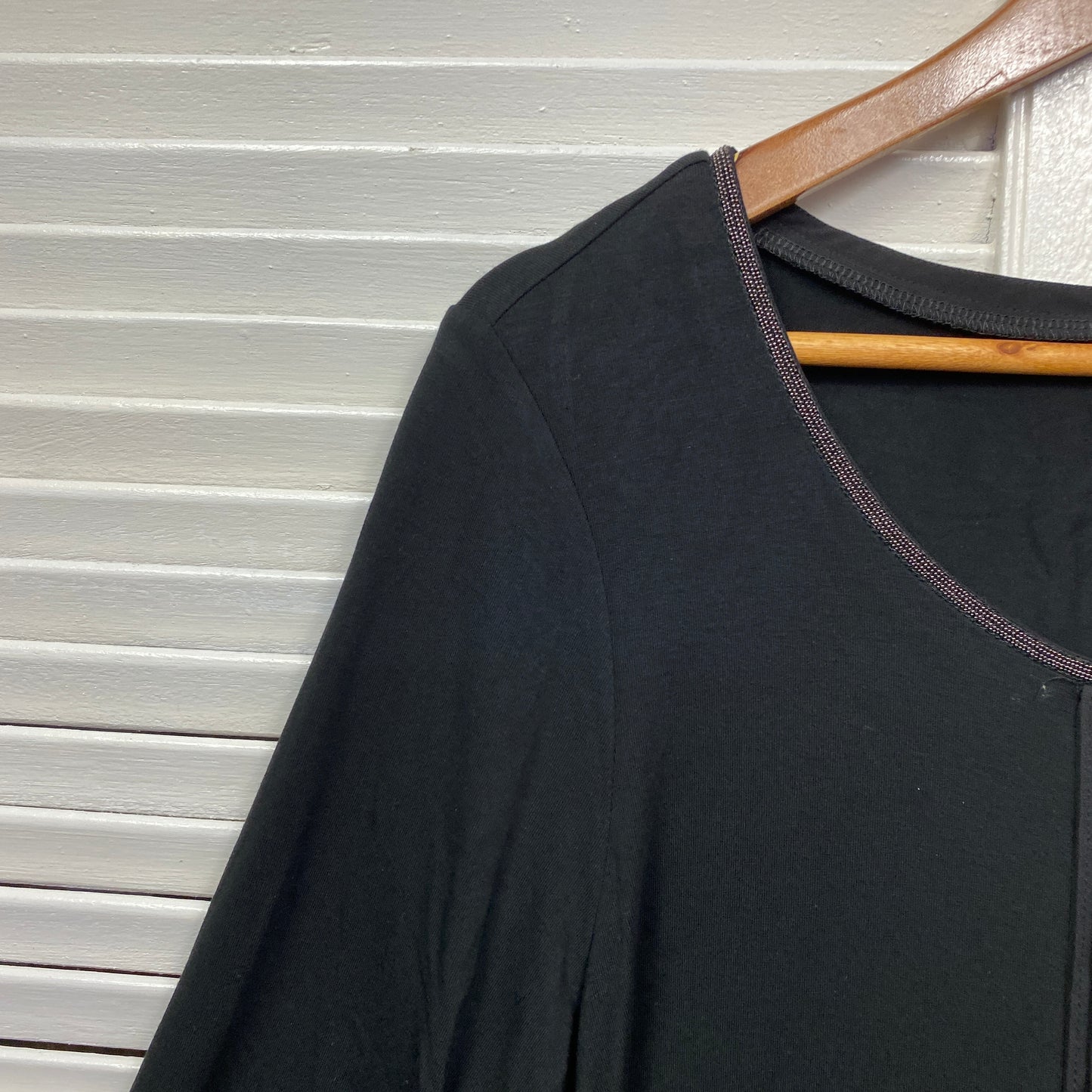 Autograph Tunic Top Size 14 Black Long Sleeve