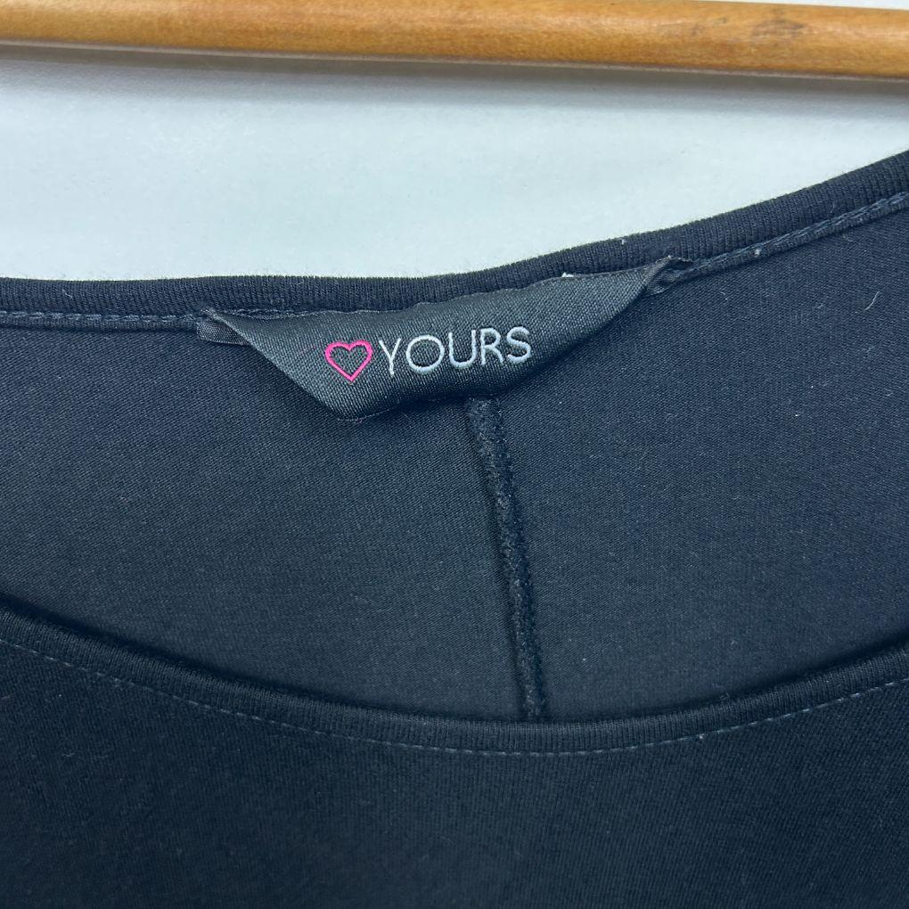 Yours Black Casual Top - Size 30