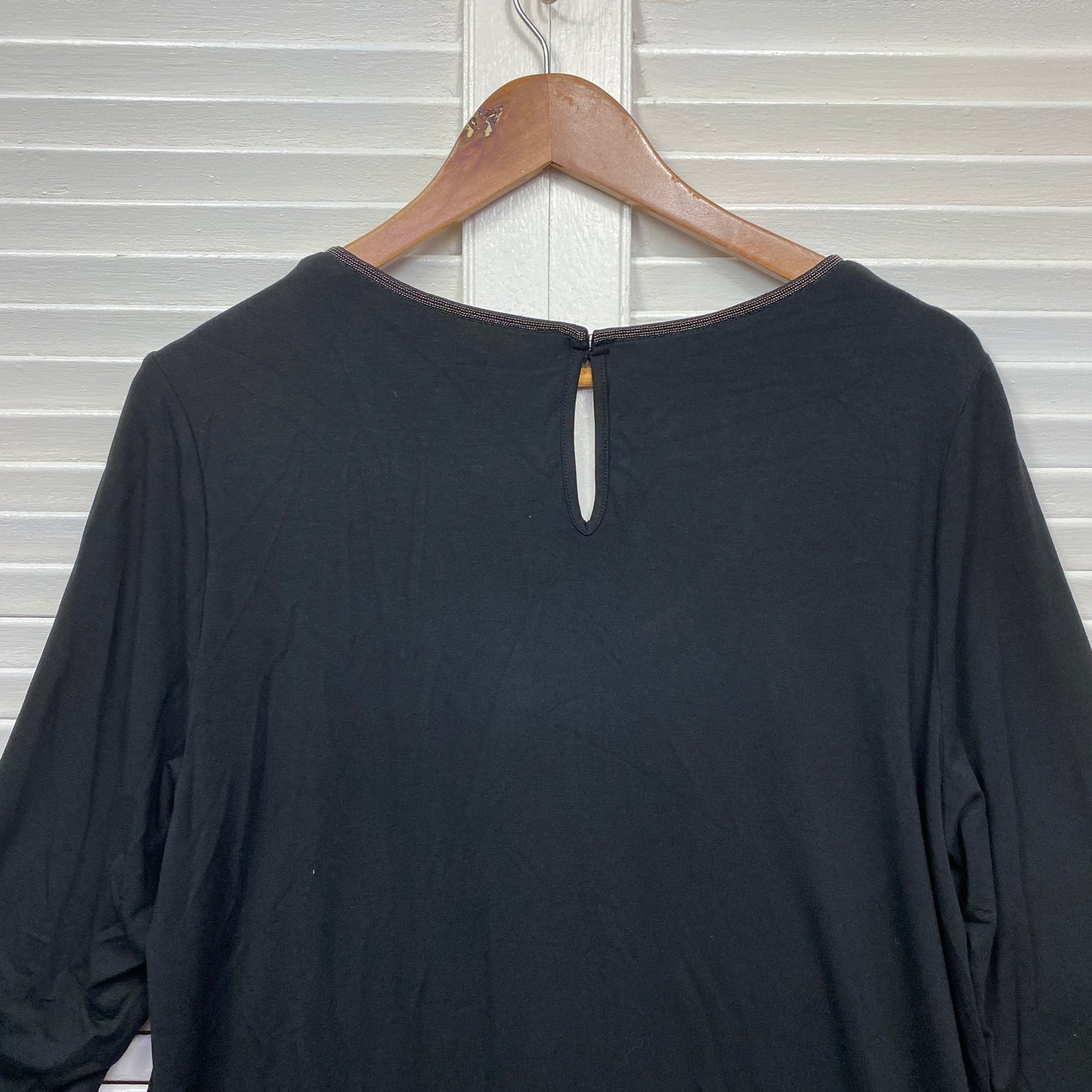 Autograph Tunic Top Size 14 Black Long Sleeve