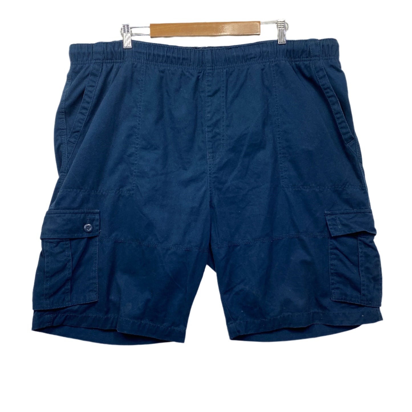 Joe & Co Mens Shorts Size 5XL Plus Blue Cargo Bermuda