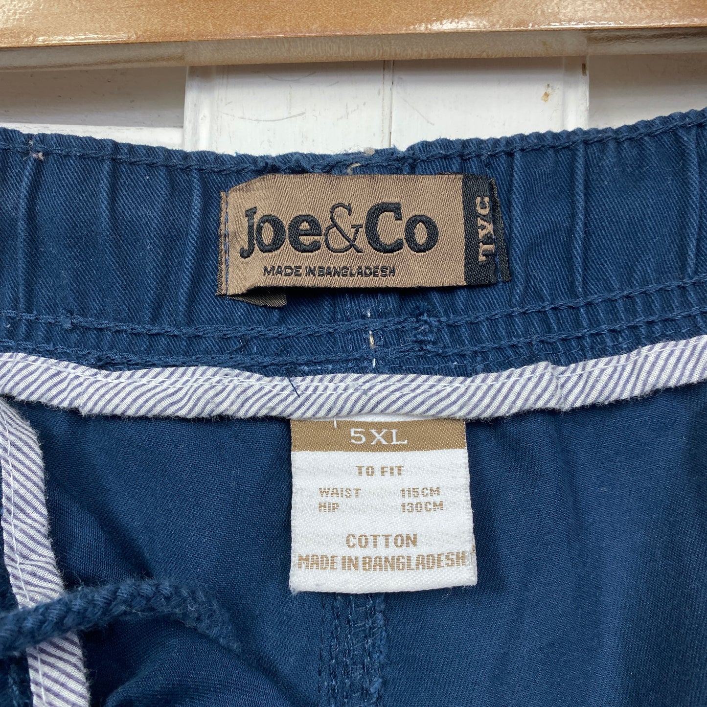 Joe & Co Mens Shorts Size 5XL Plus Blue Cargo Bermuda