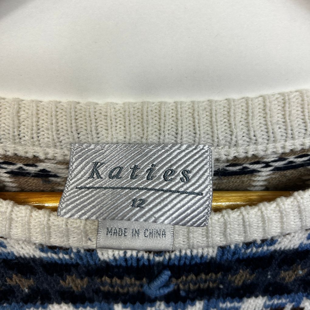 Vitnage Katies Multicoloured Fair Isle Jumper - Size 12