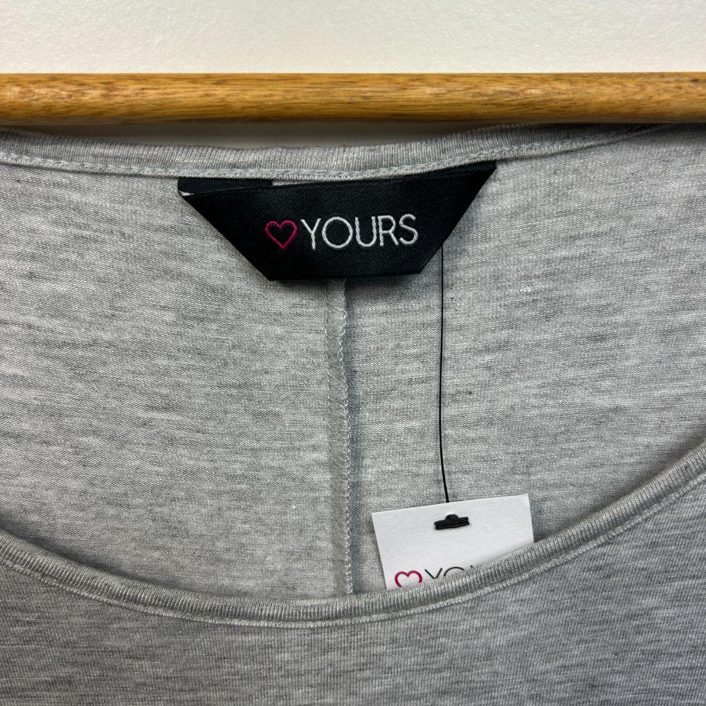 Yours Grey Casual Top - Size 26-28