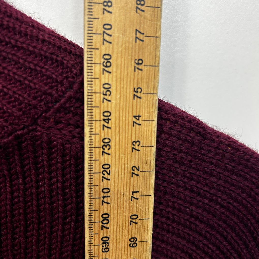 Crosba Burgundy Turtleneck Wool Jumper - Size 12/14?