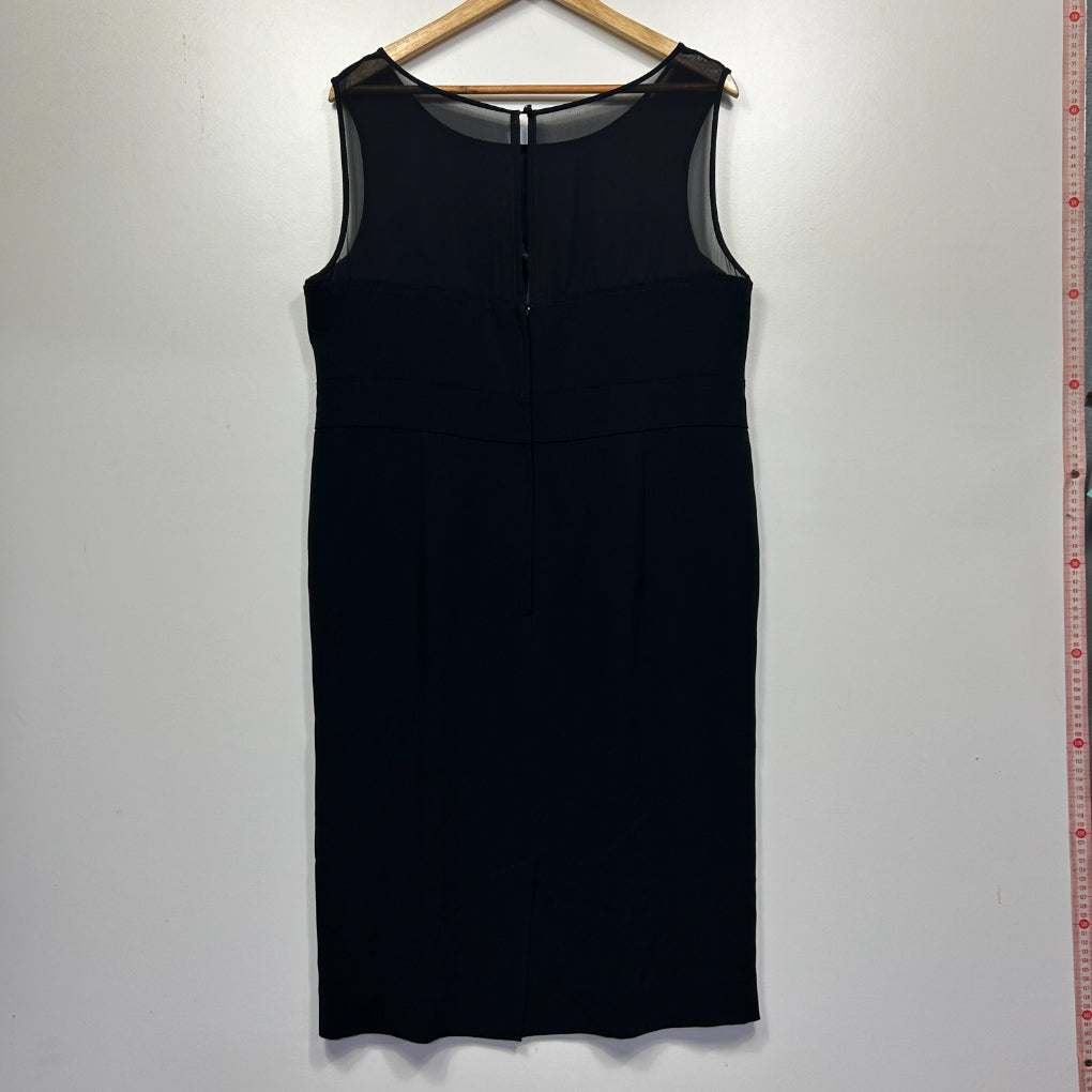 RSVP Perri Cutten Black Sleeveless Pencil Dress - Size 18