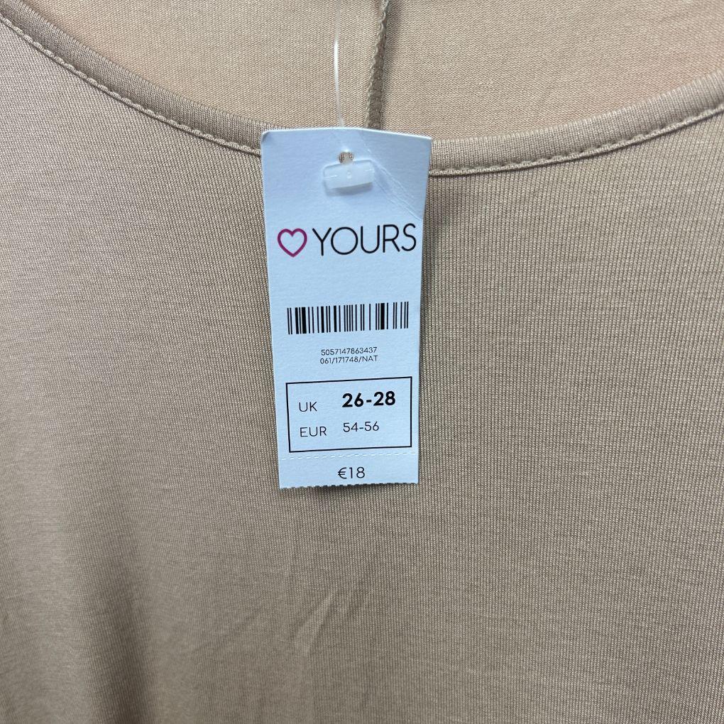 Yours Beige Top - Size 26-28