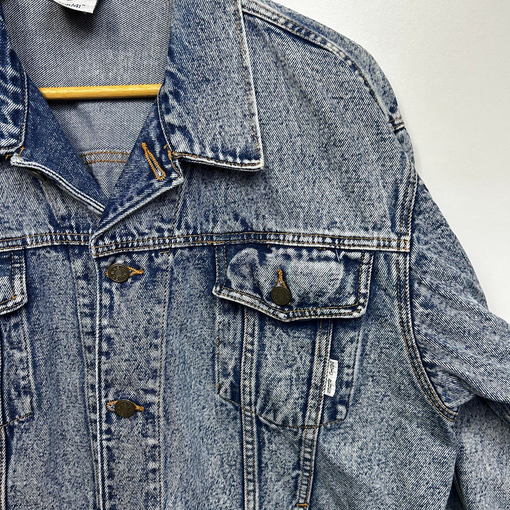 Vintage Oversized Blue Denim Jacket - Size 14/16/18 & Mens 2XL