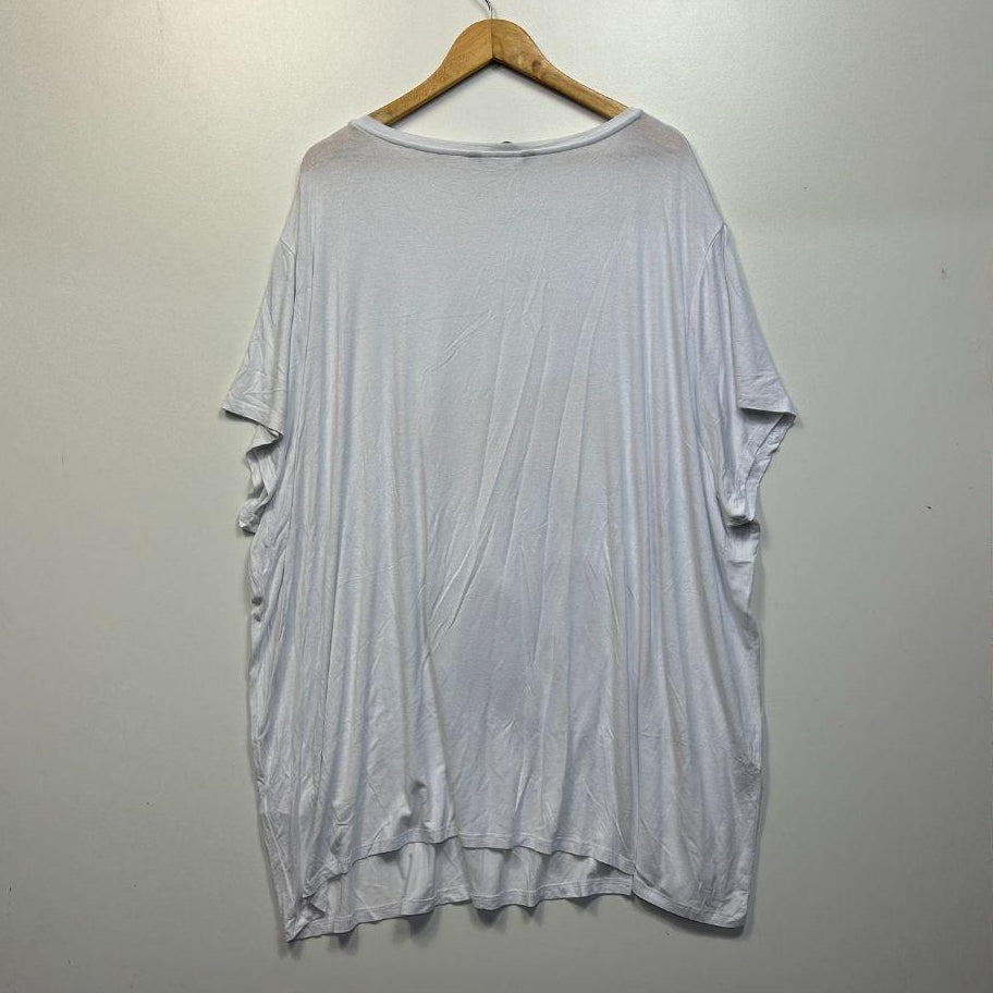 Yours White Heart Print Top - Size 30-32